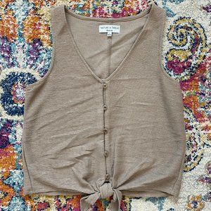 Madewell Texture & Thread Tie Tank - Sz Small